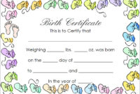 Birth Certificate Templates Free Word, Pdf, Psd Format Pertaining To Fresh Fillable Birth Certificate Template