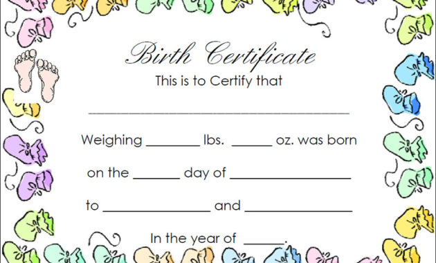 Birth Certificate Templates Free Word, Pdf, Psd Format Pertaining To Official Birth Certificate Template