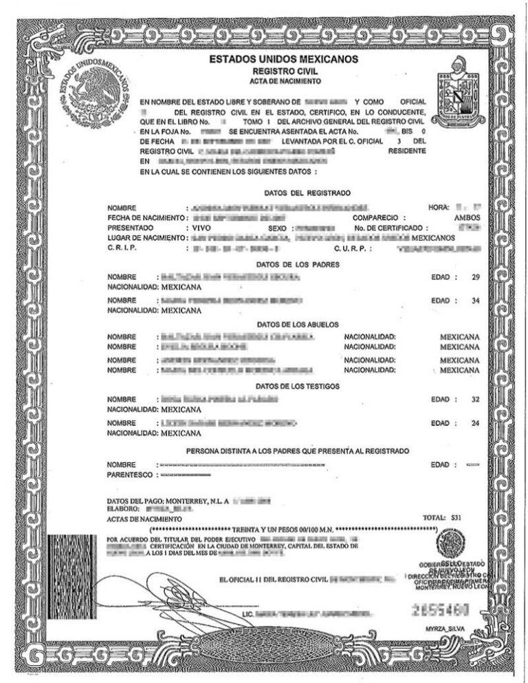 Birth Certificate Translation Template English To Spanish With Regard To Awesome Birth Certificate Translation Template English To Spanish