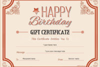 Birthday Gift Certificate For Ms Word Download At Http Regarding Kids Gift Certificate Template