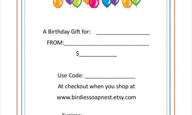 Birthday Gift Certificate Templates 16+ Free Word, Pdf With Regard To New Dinner Certificate Template Free