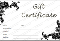 Black And White Gift Certificate Template Free (6 | Free Regarding Fresh Black And White Gift Certificate Template Free