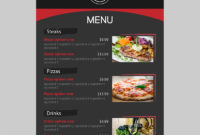 Black Background Restaurant Food Menu Editable Design With Regarding Free Website Menu Design Templates