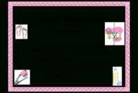 Blank Birth Certificate Template 2 | Legalforms For Fantastic Girl Birth Certificate Template