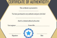 Blank Certificate Of Authenticity Template | Certificate Pertaining To Authenticity Certificate Templates Free