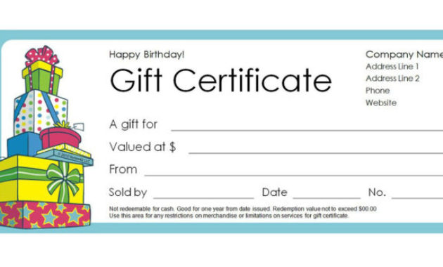 Blank Gift Certificates Colona.rsd7 With Fillable Gift Pertaining To Fascinating Fillable Gift Certificate Template Free
