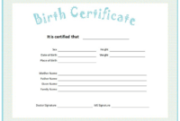 Blue Birth Certificate Template Download Fillable Pdf Inside Fresh Fillable Birth Certificate Template