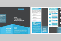 Blue Corporate Leaflet Template Download Free Vectors Pertaining To Template