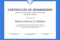Blue Line Border Membership Certificate (With Images Intended For New New Member Certificate Template