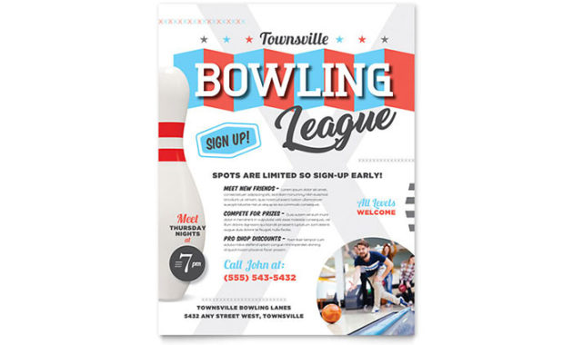 Bowling Flyer Template Word &amp; Publisher Regarding Simple Bowling Certificate Template Free 8 Frenzy Designs