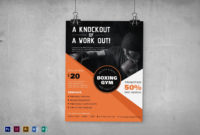 Boxing Gym Flyer Design Template In Psd, Word, Publisher In Amazing Boxing Certificate Template