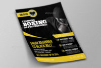 Boxing Training Flyer Templateowpictures | Graphicriver Pertaining To Amazing Boxing Certificate Template