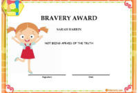 Bravery Award | Bravery Awards, Bravery, Awards With Regard To Amazing Bravery Certificate Templates