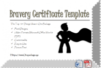 Bravery Certificate Template | Op Templates With Awesome Bravery Award Certificate Templates