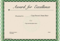 Business Certificate Elegant Award For Excellence Pertaining To Essay Writing Competition Certificate 9 Designs