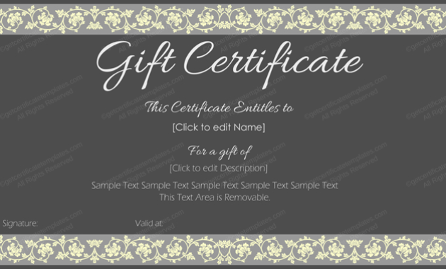 Business Gift Certificate Template (50+ Editable Pertaining To Free Music Certificate Template For Word Free 12 Ideas