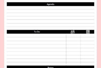 Business Meeting Agenda Template, Standard Meeting Minutes Within Simple Agenda Template
