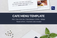 Cafe Menu Template 40+ Free Word, Pdf, Psd, Eps Inside Menu Template Indesign Free