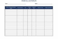 Call Log Templates | Charlotte Clergy Coalition In Staff Communication Log Template