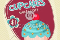 Capcakes Bakery Template, Banner, Flyer Or Menu Card For Free Cupcake Certificate Template Free 7 Sweet Designs