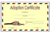 Cat Adoption Certificate Templates Free [9+ Update Designs Within Update Certificates That Use Certificate Templates