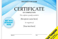 Certificate Editable Word Template, Printable, Instant Inside Free Editable Certificate Social Studies