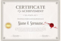Certificate Of Achievement Retro Design Template Pertaining To Certificate Of Attainment Template