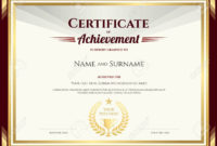 Certificate Of Achievement Template ~ Addictionary Inside Fascinating Word Template Certificate Of Achievement