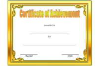 Certificate Of Achievement Template Editable Free 3 In Inside Fascinating Badminton Achievement Certificate Templates