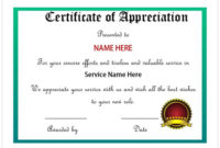 Certificate Of Appreciation For Employees Printable With Great Work Certificate Template