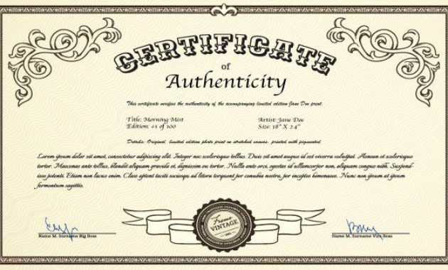 Certificate Of Authenticity Autograph Template Beautiful In Fascinating Photography Certificate Of Authenticity Template