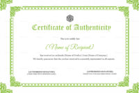 Certificate Of Authenticity Design Template In Psd, Word Inside Fascinating Certificate Of License Template