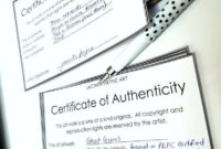 Certificate Of Authenticity Template For Photographers. | Etsy Within New Certificate Of Authenticity Photography Template
