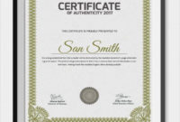 Certificate Of Authenticity Template Free Unique Sample With Regard To Free Certificate Of Authenticity Free Template