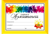 Certificate Of Awesomeness Dabbles & Babbles | Free Inside Reading Achievement Certificate Templates