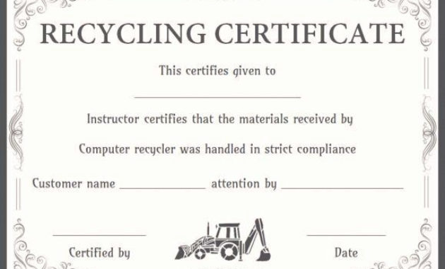 Certificate Of Data Destruction Template Unique 8 Best Regarding Certificate Of Disposal Template