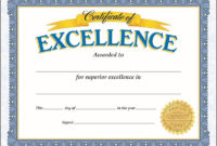 Certificate Of Excellence 30/Pk. Make Students Feel Proud Pertaining To Fascinating Award Of Excellence Certificate Template