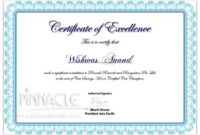Certificate Of Excellence : Certificate Of Appreciation Inside Simple Academic Excellence Certificate