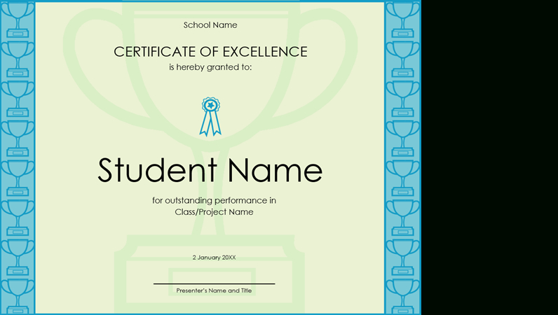 Certificate Of Excellence For Student With Regard To Simple Academic Excellence Certificate