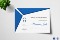 Certificate Of Marathon Achievement Design Template In Psd Intended For Table Tennis Certificate Templates Editable