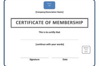 Certificate Of Membership Template Pertaining To New In New New Member Certificate Template