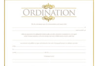 Certificate Of Ordination Template Best Templates Ideas With Regard To Ordination Certificate Templates
