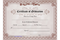 Certificate Of Ordination Template Download Printable Pdf With Ordination Certificate Template