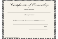 Certificate Of Ownership Template Great Sample Templates Inside Certificate Of Ownership Template