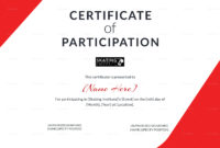 Certificate Of Participation For Skating Design Template Inside Certificate Of Participation In Workshop Template