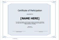 Certificate Of Participation Template For Word | Document Hub Intended For Fantastic Certificate Of Participation In Workshop Template