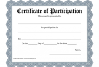 Certificate Of Participation Template Pdf 2 Best Regarding Certificate Of Participation Template Pdf