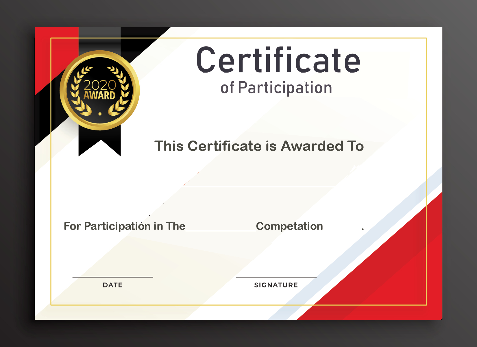 Certificate Of Participation Word Template Professional Intended For Certificate Of Participation Template Ppt