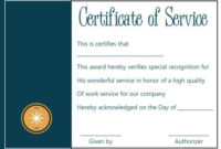 Certificate Of Service: 20+ Free Templates (Word +Pdf For Fresh Certificate Of Job Promotion Template 7 Ideas