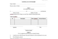 Certificate Of Title Templates | 11+ Word, Excel &amp;amp; Pdf Pertaining To Certificate Of Ownership Template